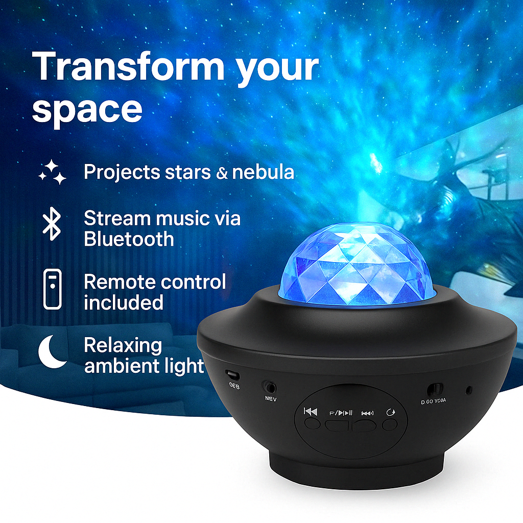 GLOSIFLY™-Galaxy Projector Lamp