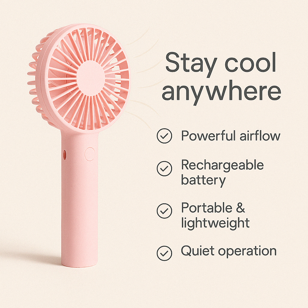 GLOSIFLY™-Portable Handheld Mini Rechargeable Fan