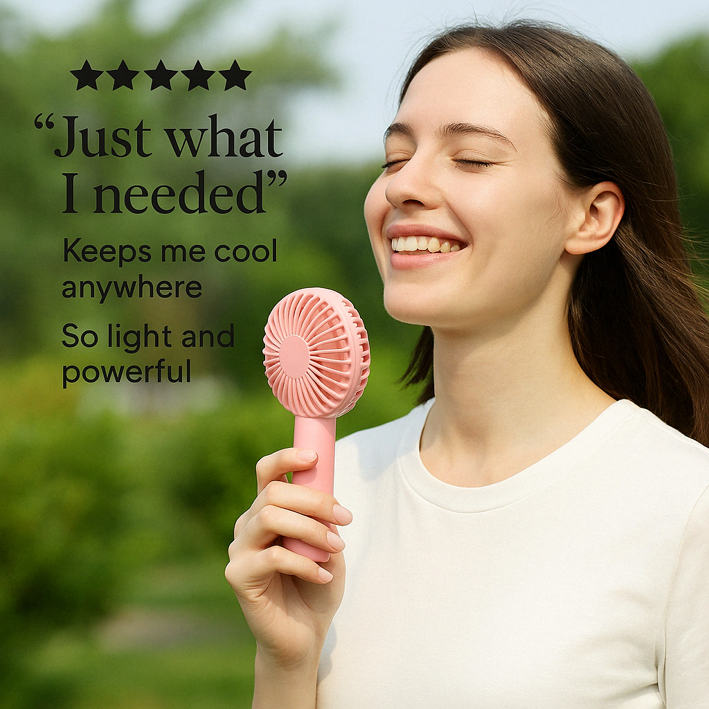 GLOSIFLY™-Portable Handheld Mini Rechargeable Fan
