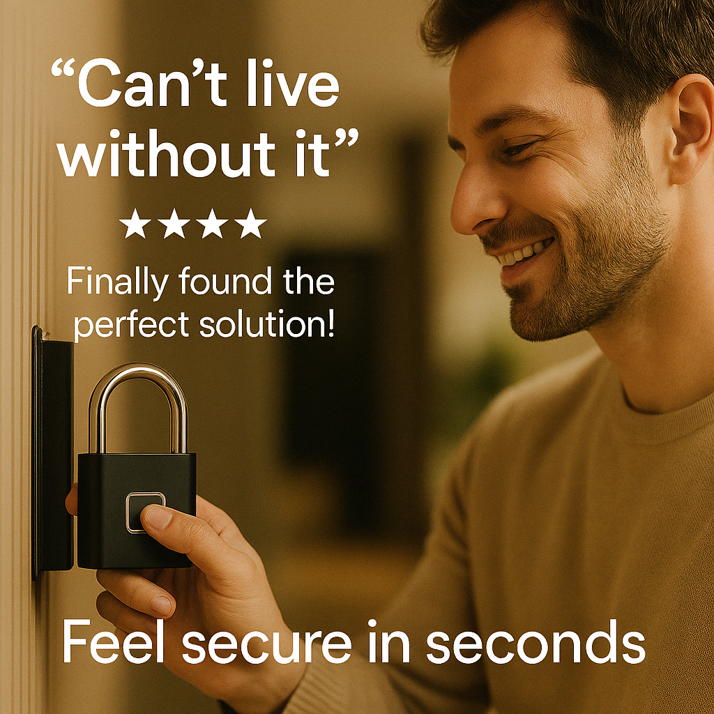 GLOSIFLY™-Smart biometric Anti-Theft Padlock | Bluetooth-Enabled & Keyless