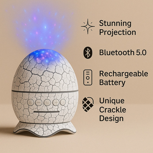 GLOSIFLY™-Dinosaur Egg Galaxy Star Projector